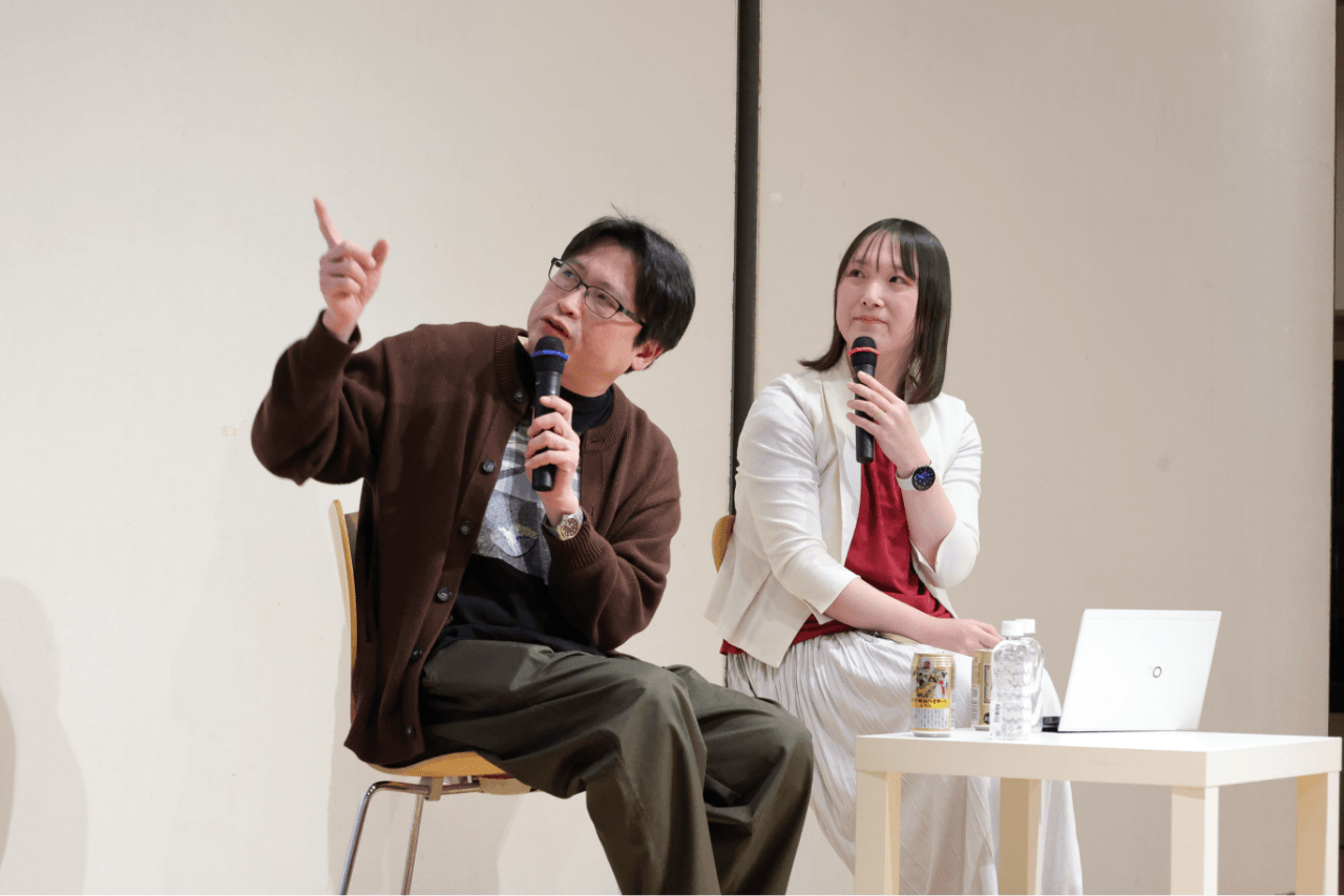 酒場ライターのパリッコさんと酒場案内人の塩見なゆさんを講師に招いたトーク