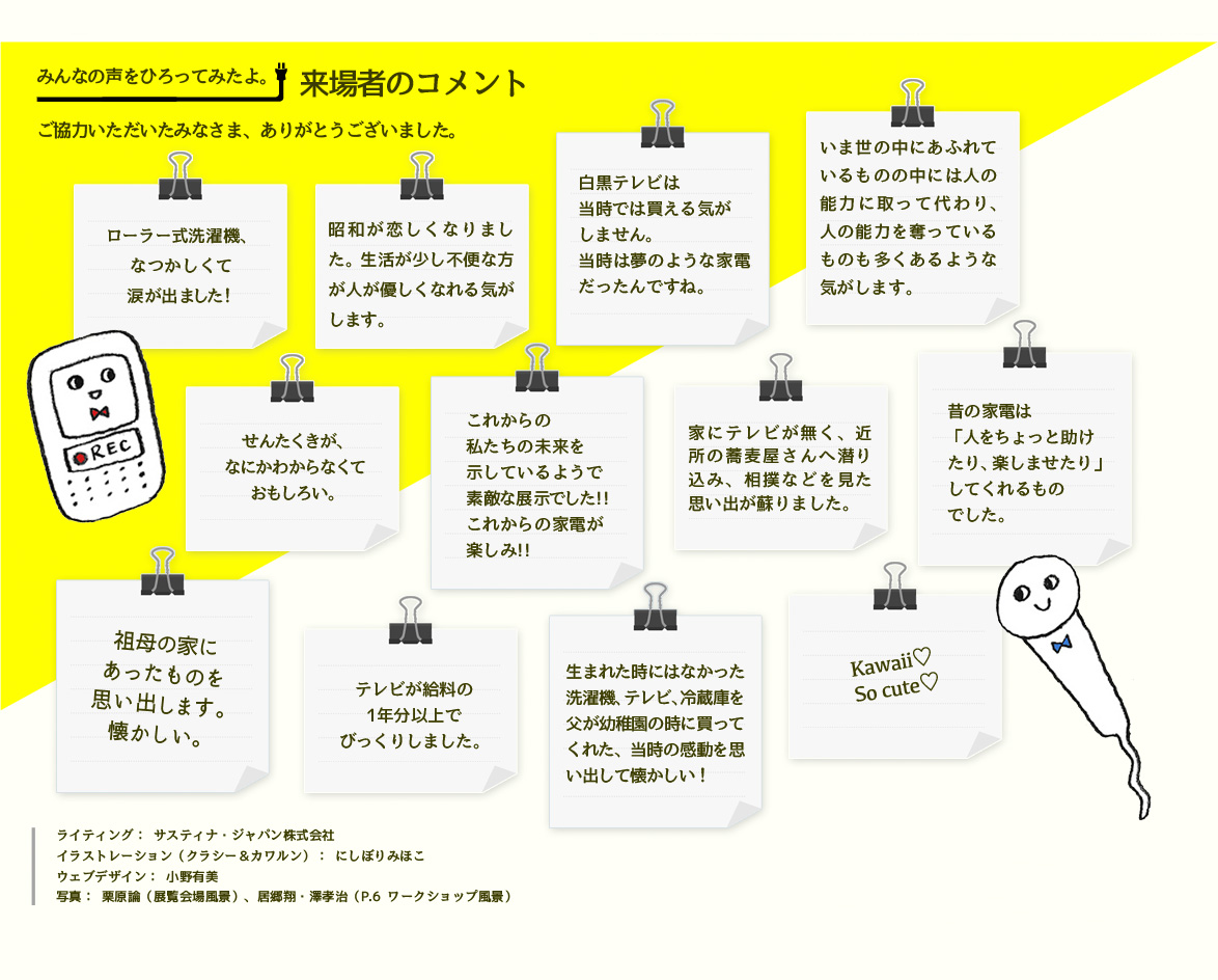 みんなの声をひろってみたよ。　来場者のコメント