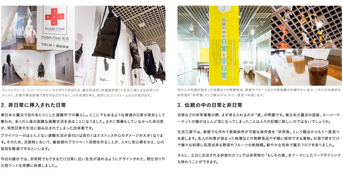玉田さんは2010年に芸術アワード“飛翔”で生活デザイン部門を受賞し、今年度、生活工房で活動発表展を行いました。その特徴は、ダンボールを使った造形作品でした。